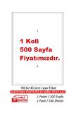 A1Etiket Tw-2002 Ebat 199,6 x 143,5 mm 5 Paket Lazer Etiket  A4 Sayfada 2 Etiket